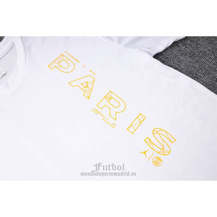 Chandal del Paris Saint-Germain Jordan Manga Corta 2023-2024 Blanco - Pantalon Corto